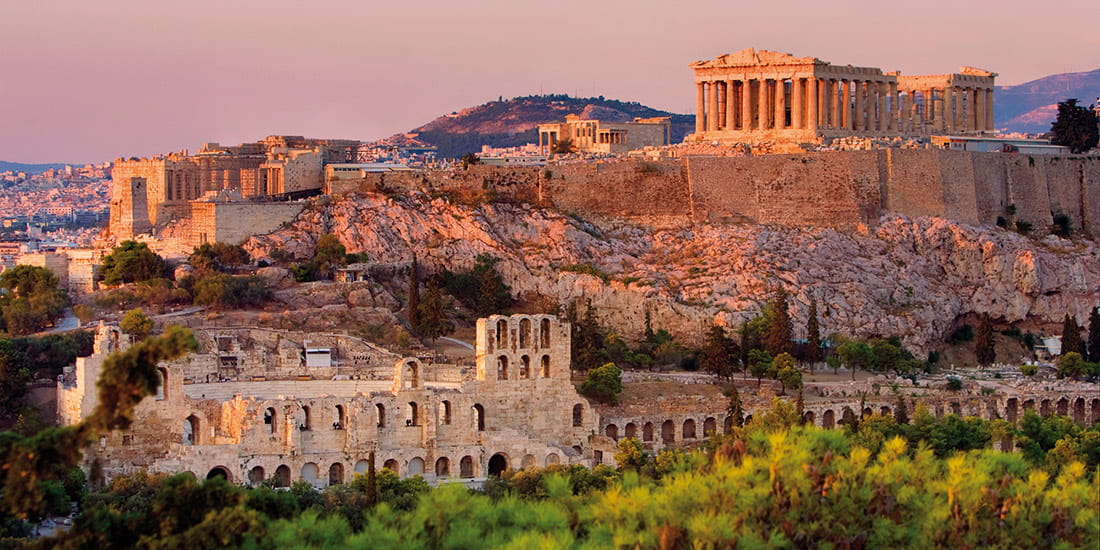 The ancient Acropolis in Athens